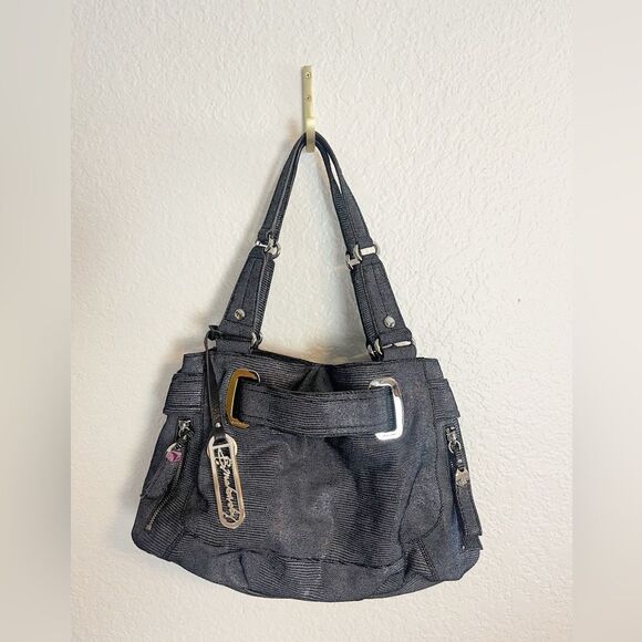b. makowsky Handbags - B. Makowsky rare shoulder bag in a metallic silver and black